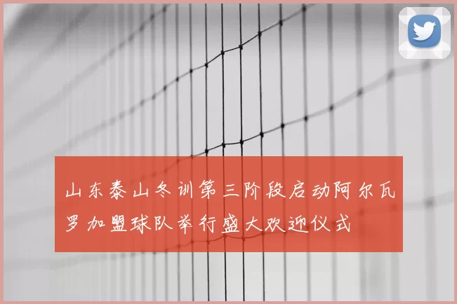 山东泰山冬训第三阶段启动阿尔瓦罗加盟球队举行盛大欢迎仪式